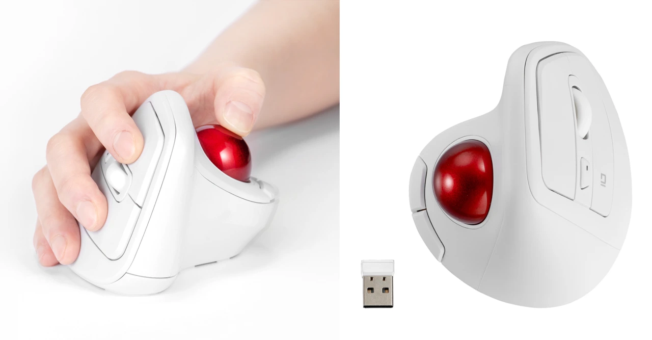 ナカバヤシ株式会社 無線エルゴ静音5ボタン光学式トラックボール