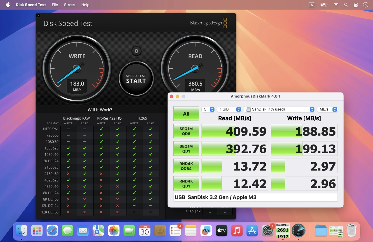 SANDISK Extreme Fit USB-C™フラッシュドライブのベンチマーク