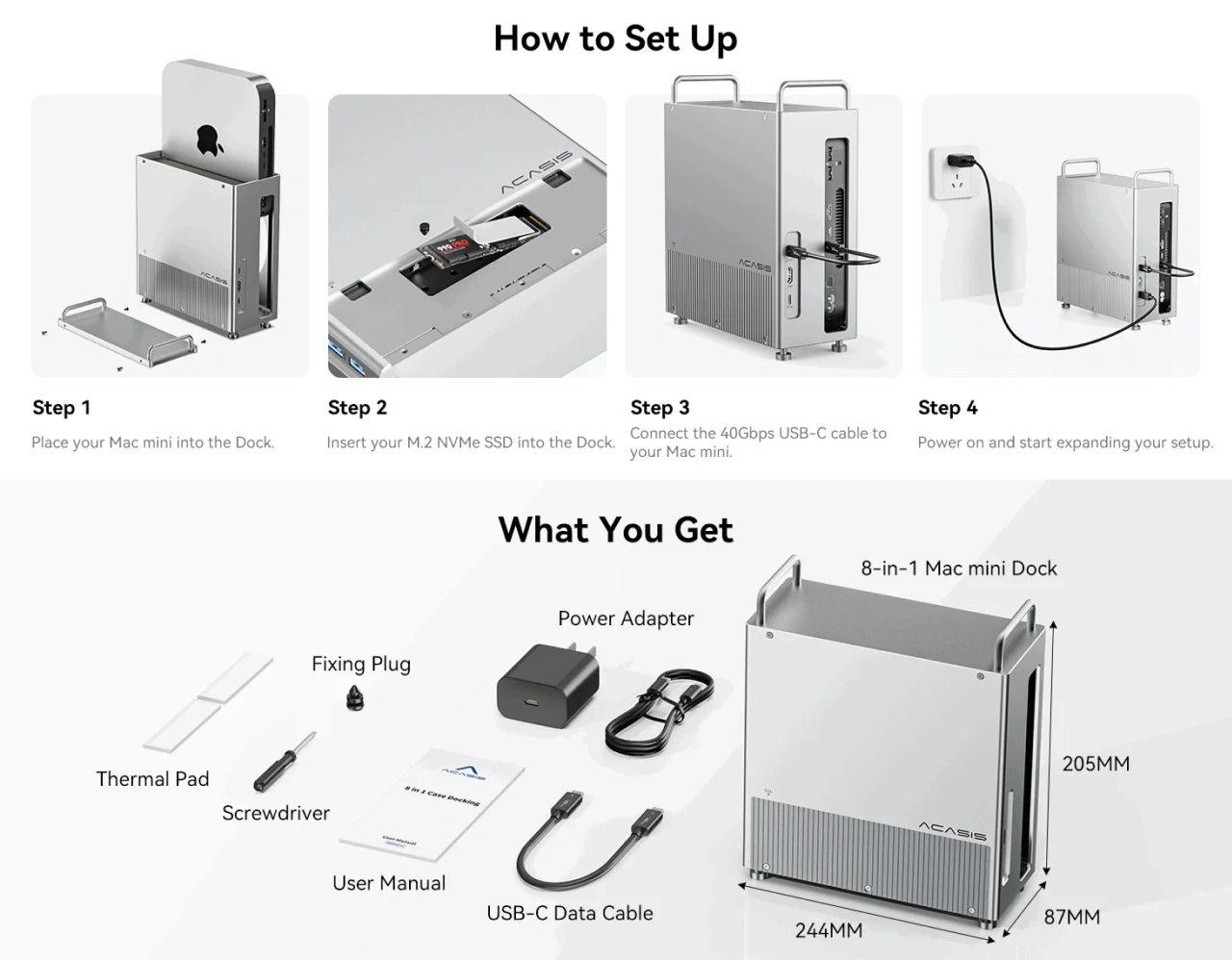 ACASIS Mac mini M2 Dock & Stand