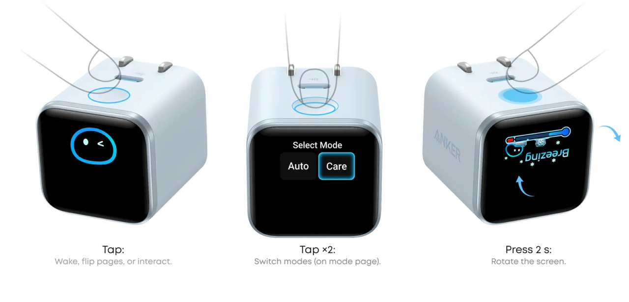 Anker Nano Charger (45W, Smart Display, 180° Foldable)