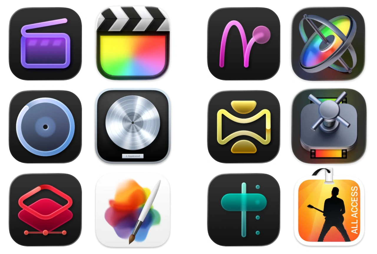 About Apple Creator Studioと買い切り版のアイコン