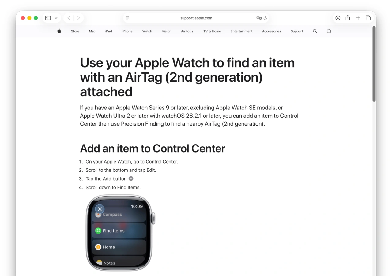 Apple Watchで正確な場所を見つける機能を使う