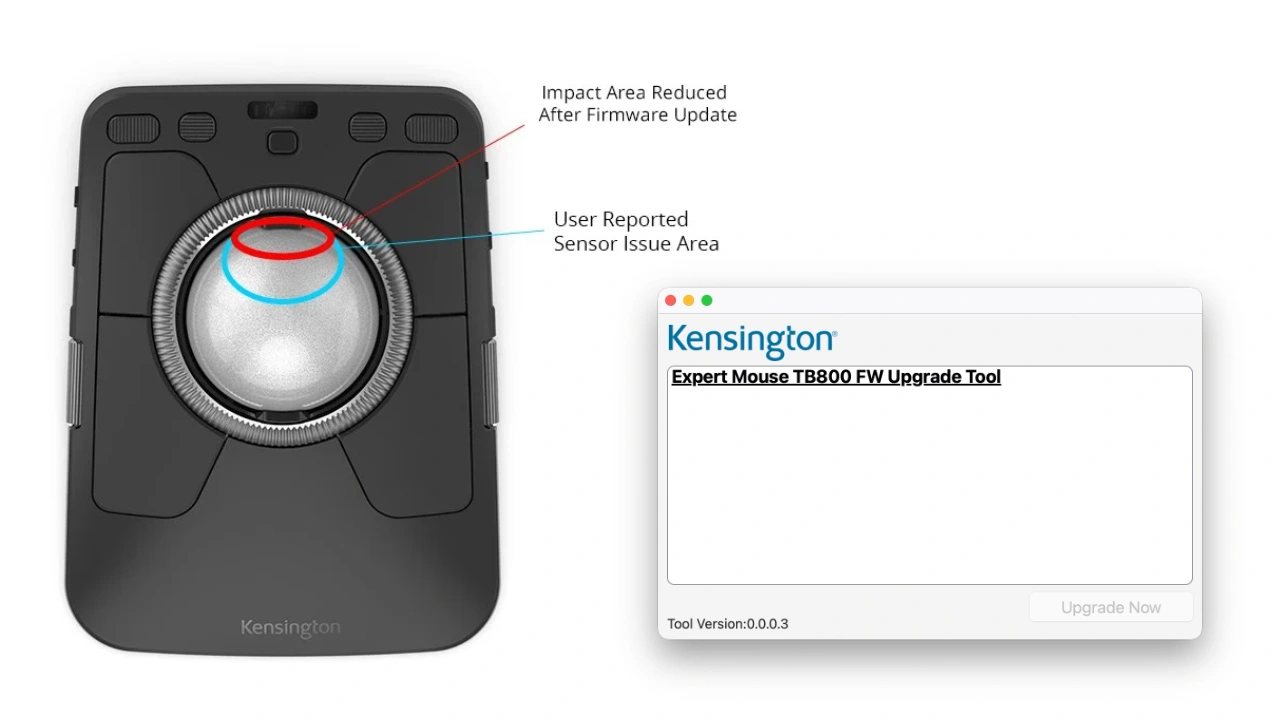 Kensington ExpertMouse TB800 EQ Trackball new firmware