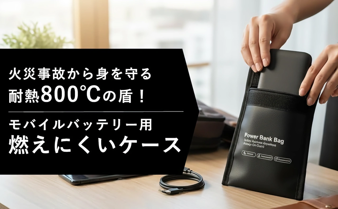 モバイルバッテリー用 燃えにくいケース