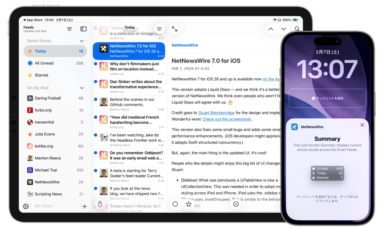 NNW v7.0 for iOS/iPadOS