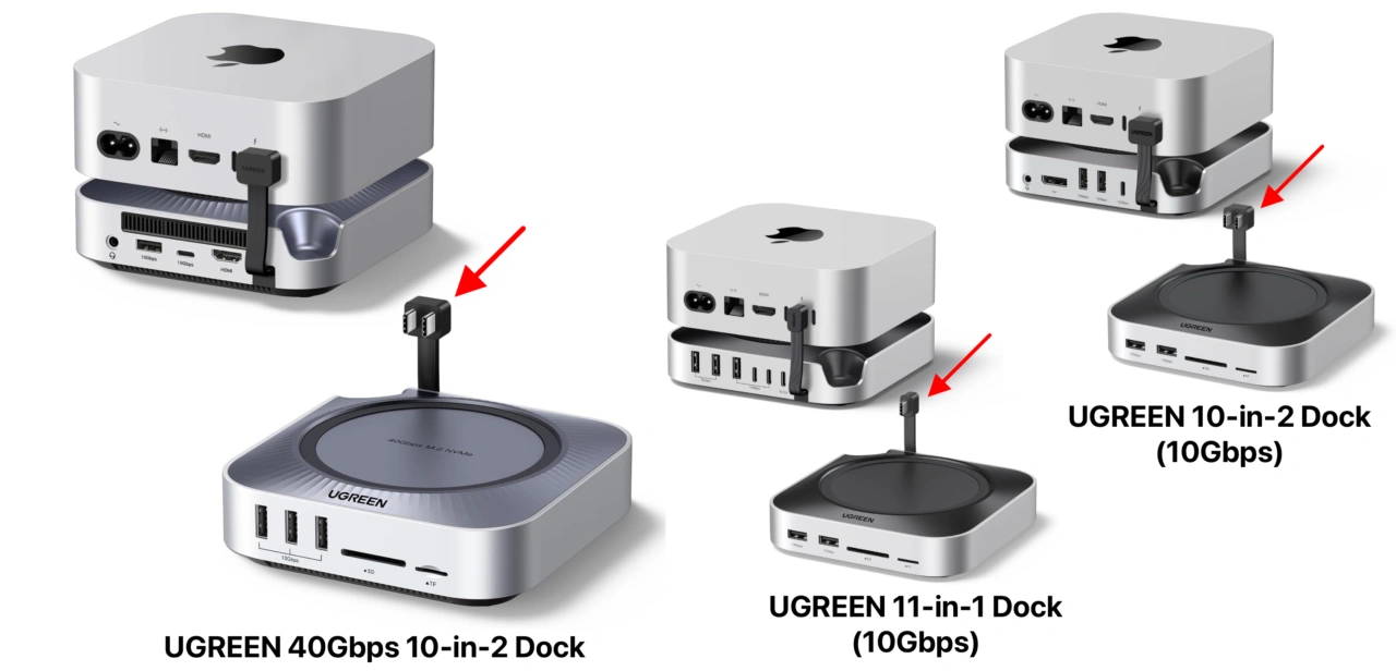 Ugreen 40Gbps Mac mini M4 Dock & Stand with NVMe SSD
