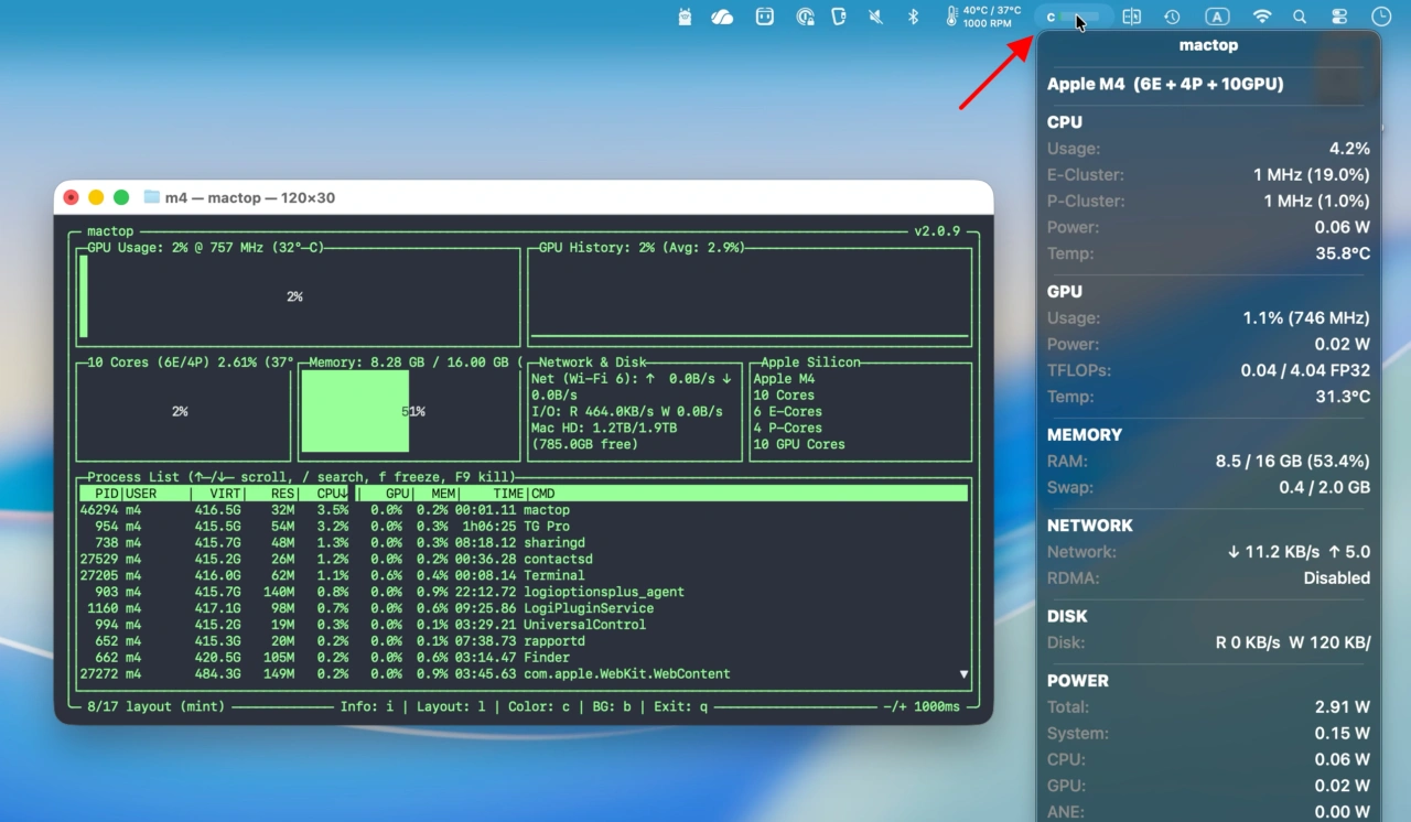 mactop v2.0.9