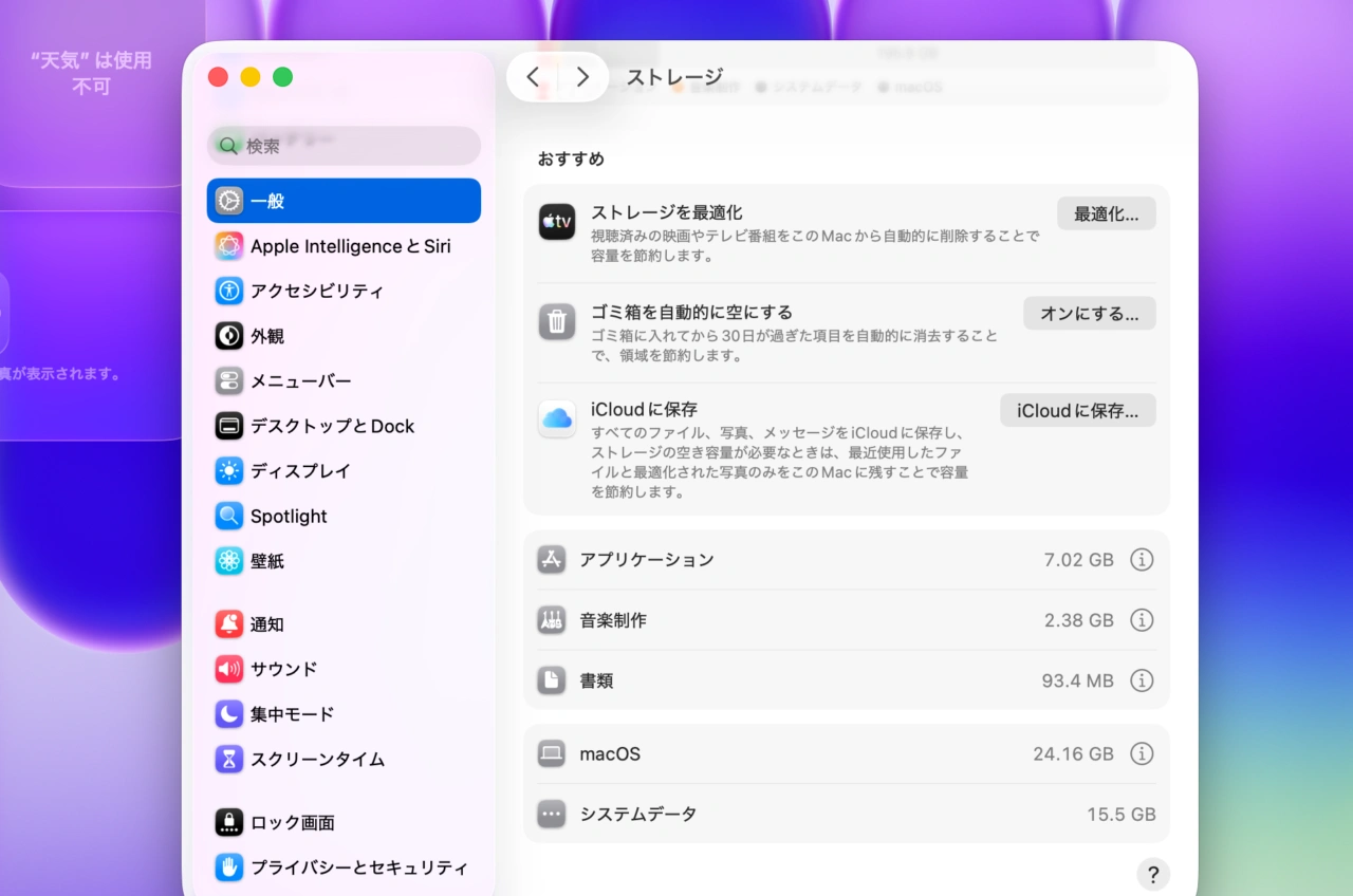 MacBook Neo 256GB SSDモデルのシステムデータ