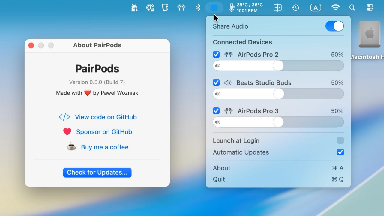 ParPods for Mac