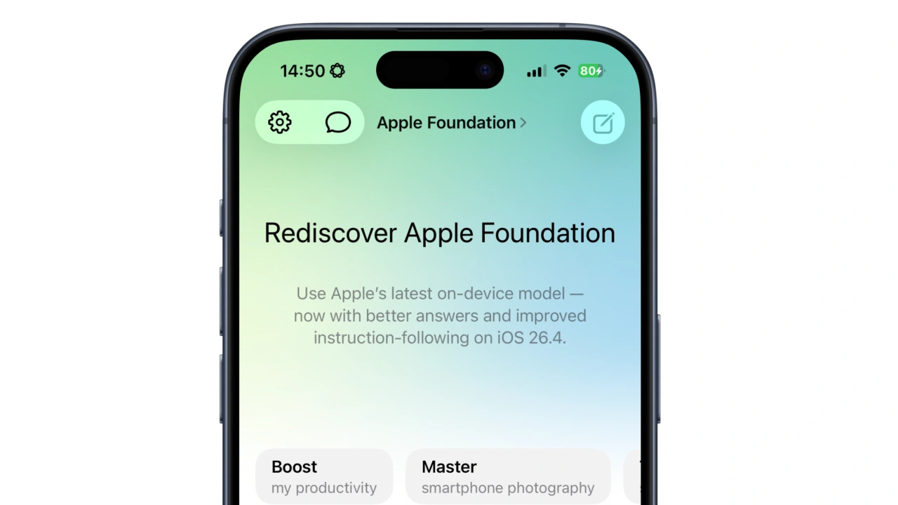 iOS, iPadOS, macOS, visionOS 26.4 Foundation Models updates
