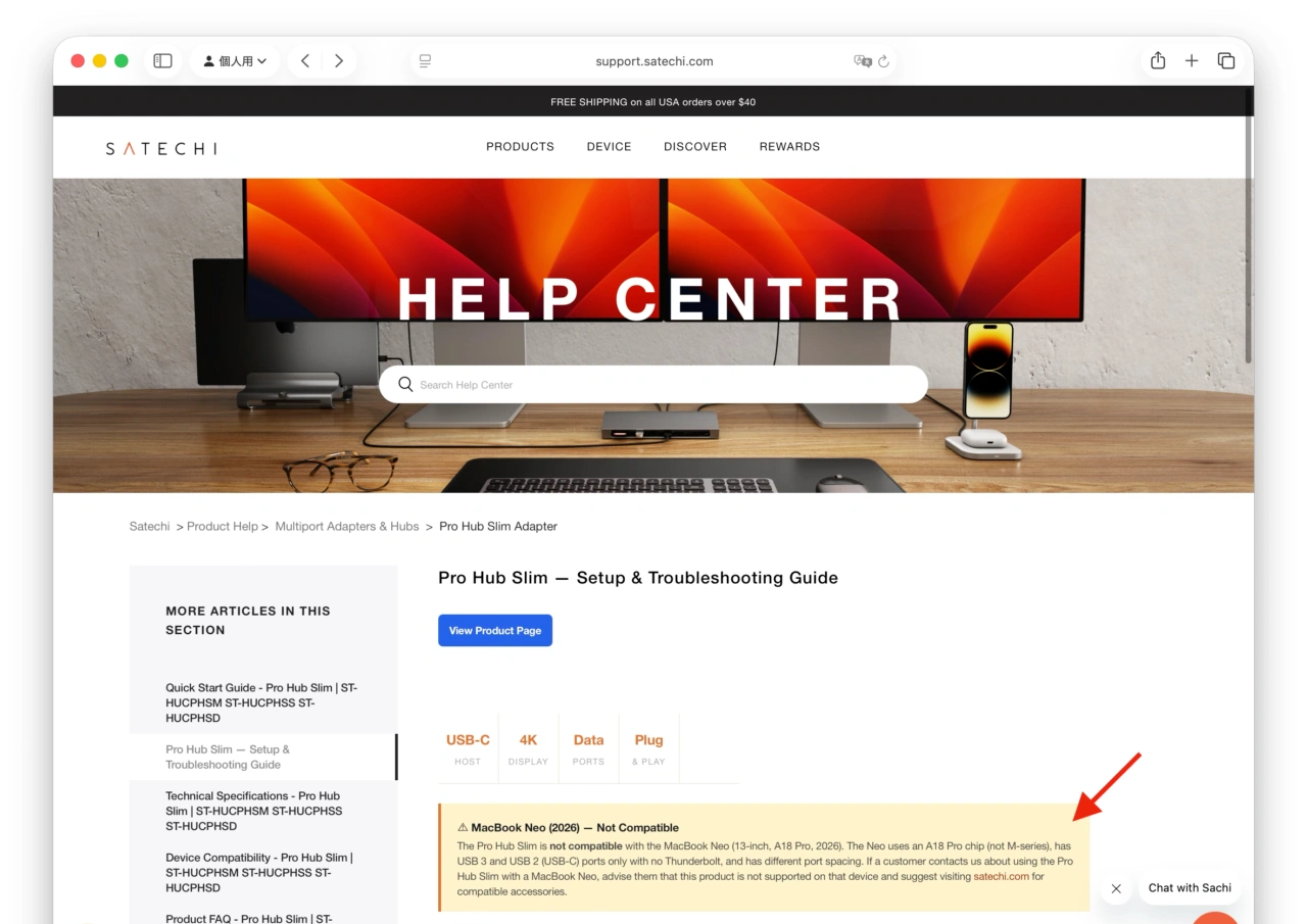 Satechi Slim Pro Hub 7-in-1