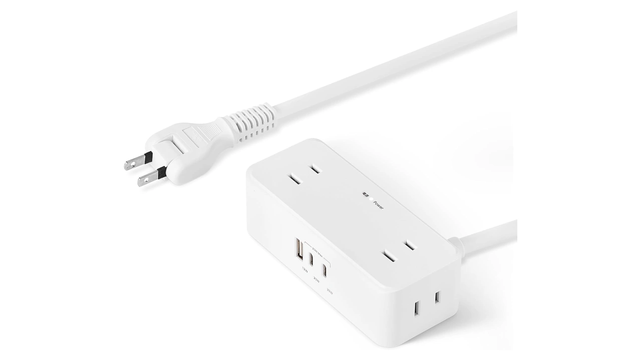 Amazonベーシック 電源タップ (ACコンセント4口 20W USB-C高速充電 USB-Cポート×2 USB-Aポート×1 延長コード1.5m)