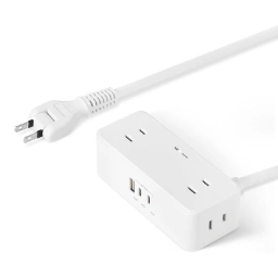 Amazonベーシック 電源タップ (ACコンセント4口 20W USB-C高速充電 USB-Cポート×2 USB-Aポート×1 延長コード1.5m)