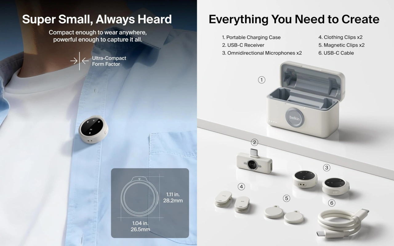 Belkin Stage Wireless Mini Microphone