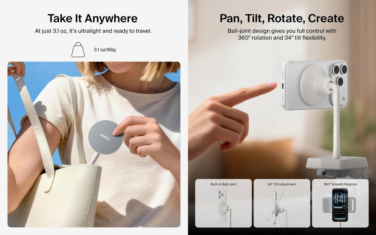 Belkin Stage Magnetic Tripod Phone Mount