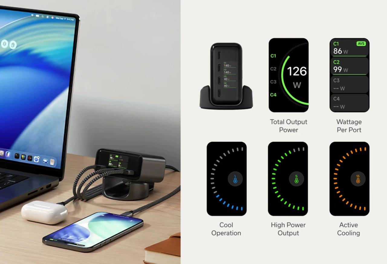 Satechi ChargeView™ 140W Desktop Charger
