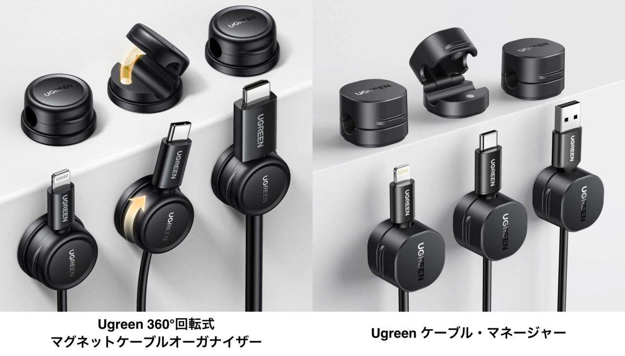 Ugreen 360 rotatable magnetic cable organizer