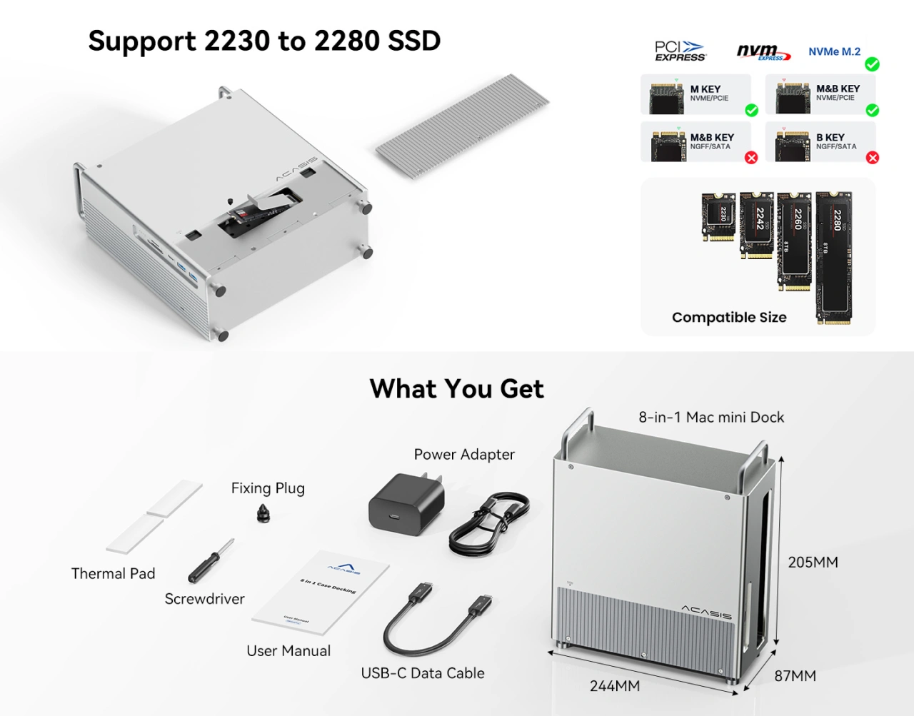 ACASIS Mac mini M2 Dock & Stand
