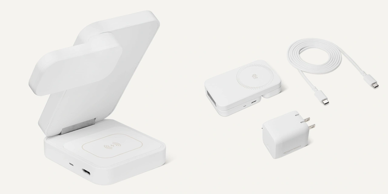 Amazon Basics 25W Qi2.2認定スリーインワンワイヤレス充電ステーション