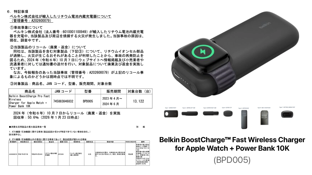 Belkin BoostCharge Pro Fast Wireless Charger for Apple Watch + Power Bank 10K