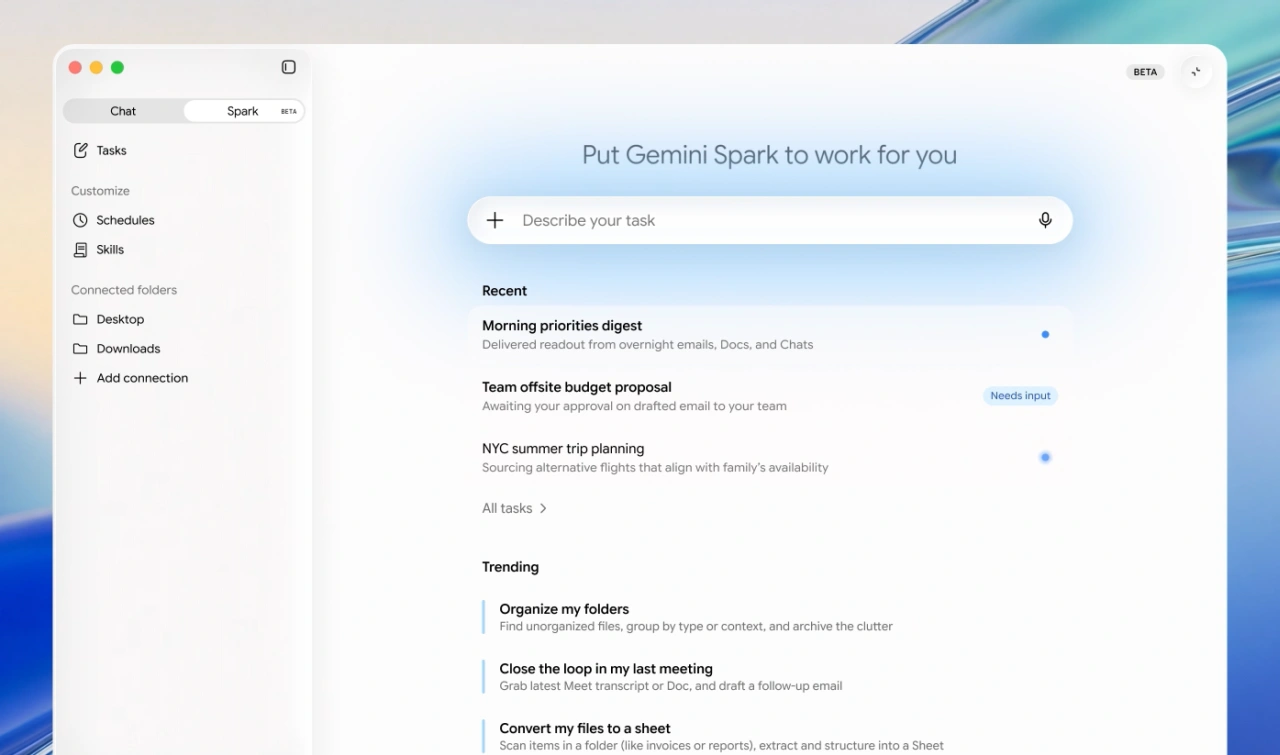 Gemini Spark on macOS App