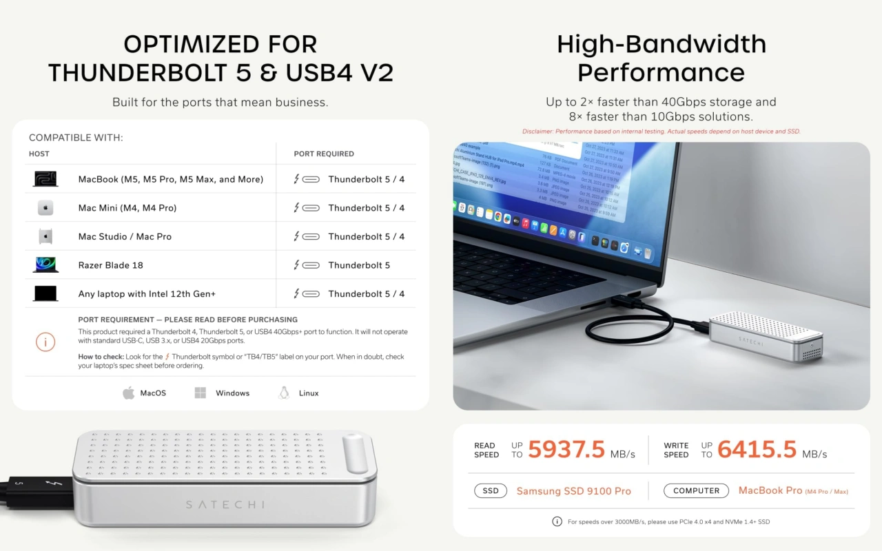 DotDisk™ 80Gbps SSD Enclosure