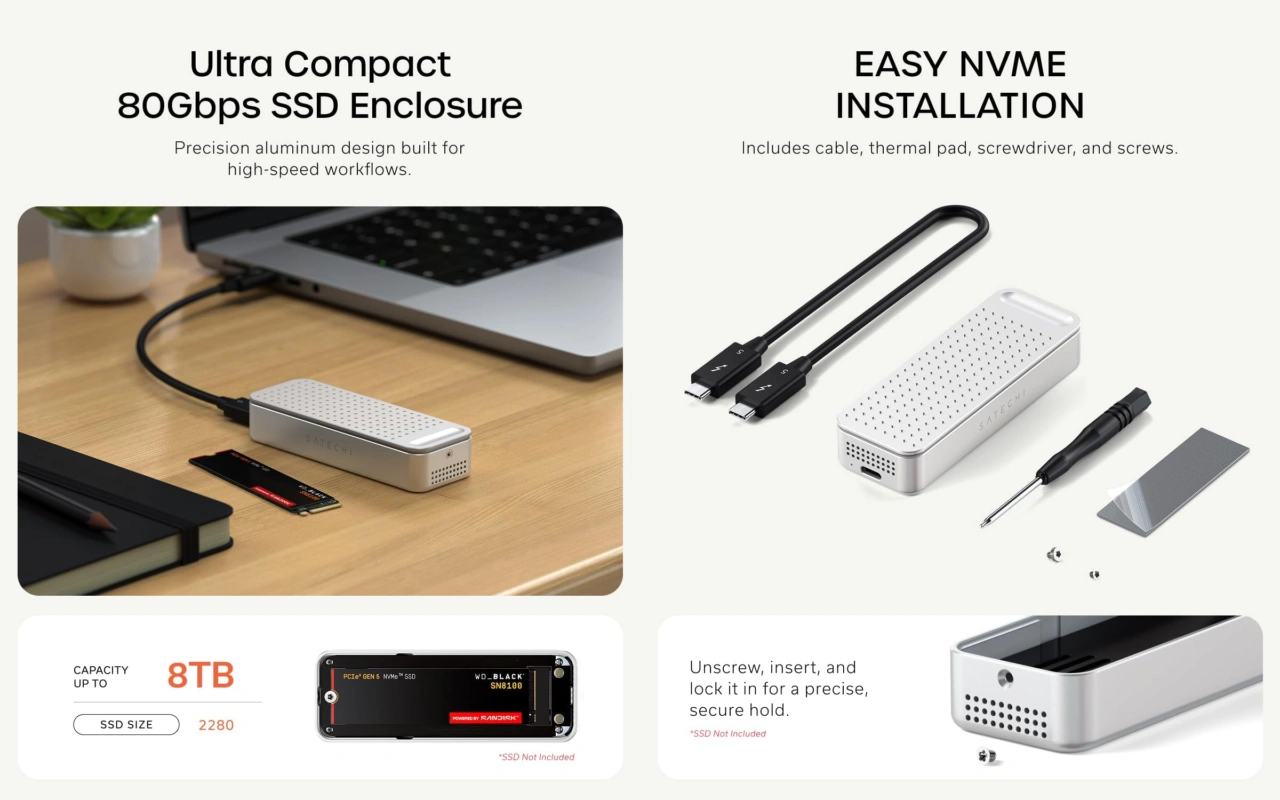 DotDisk™ 80Gbps SSD Enclosure