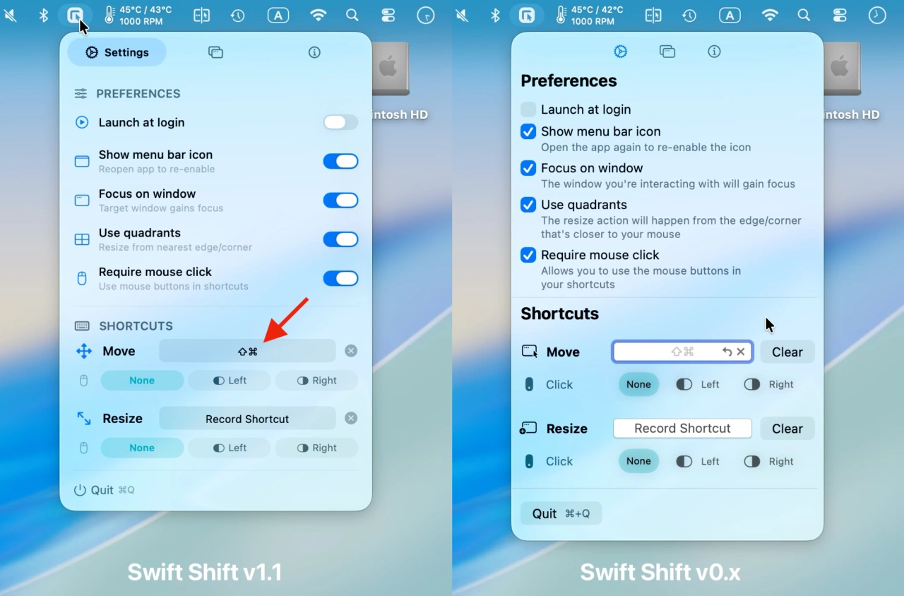Swift Shift