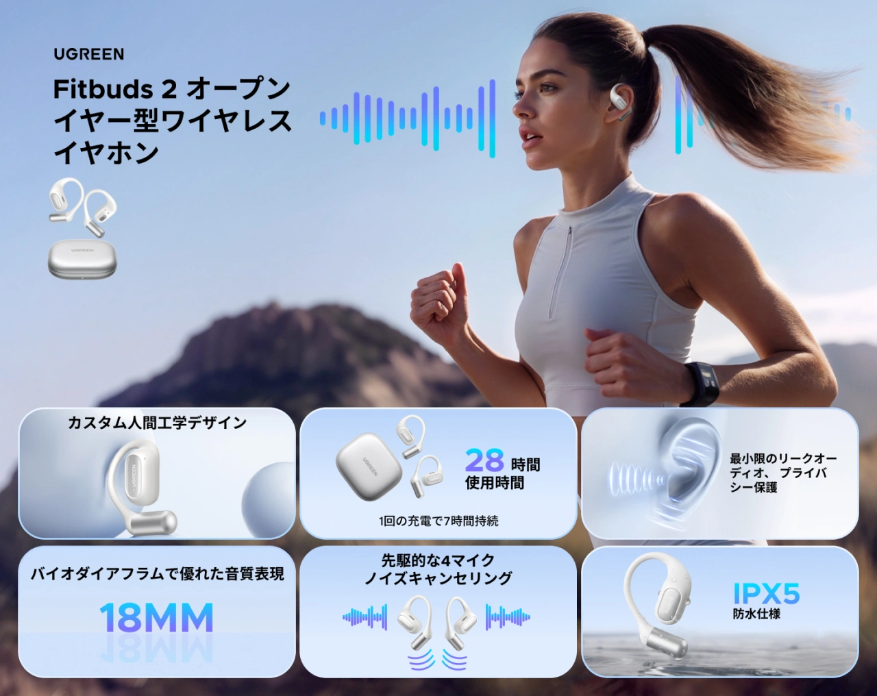 UGREEN FitBuds 2 Open Ear earphone