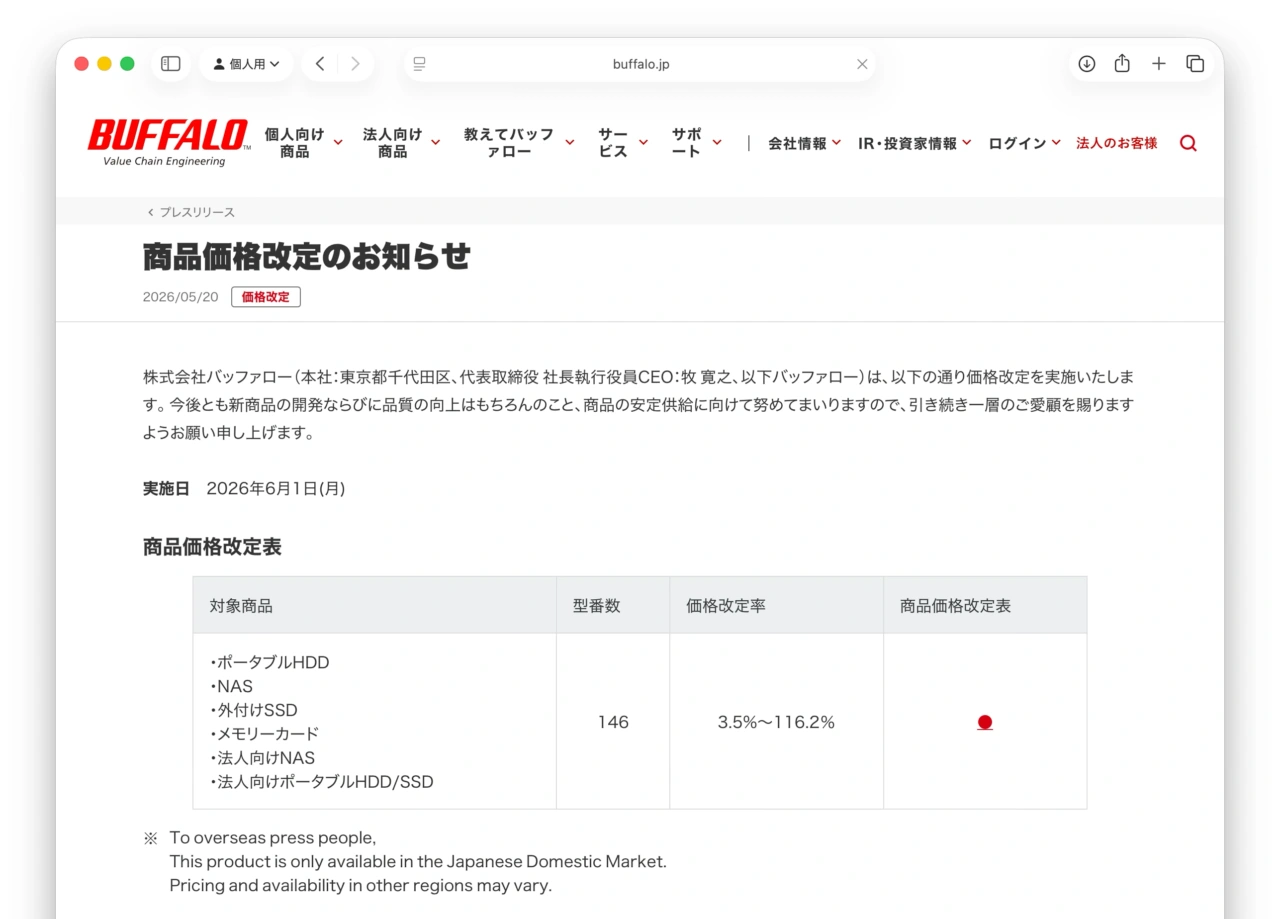 株式会社バッファロー