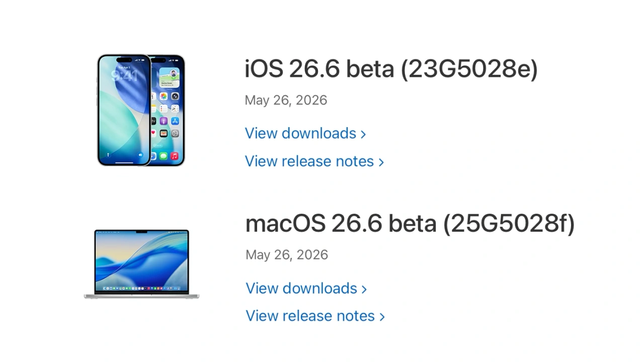 macOS 26.6 Tahoe Beta 1