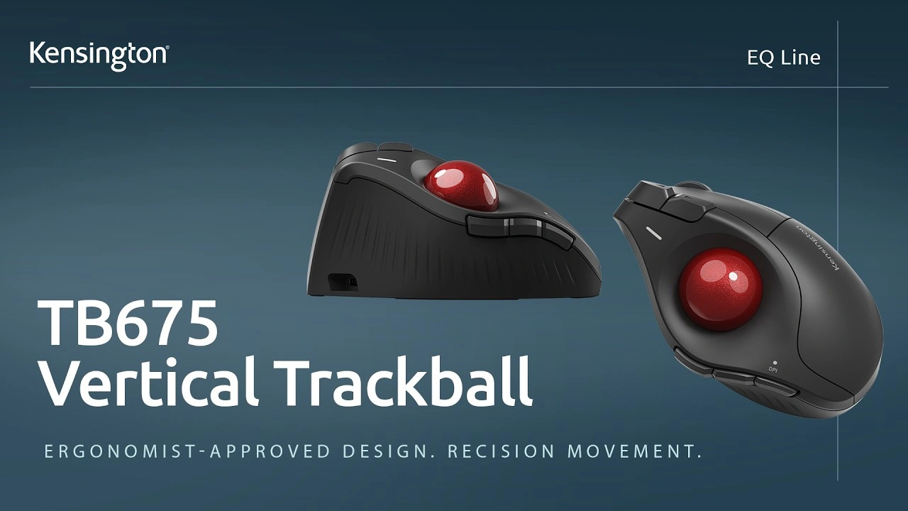 Kensington KB675 Vertical Trackball Mouse Wired