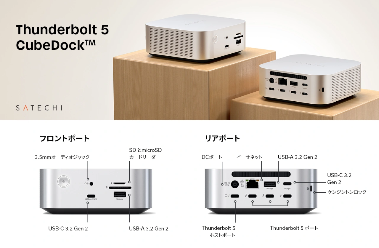Thunderbolt 5 CubeDock™ with SSD Enclosure
