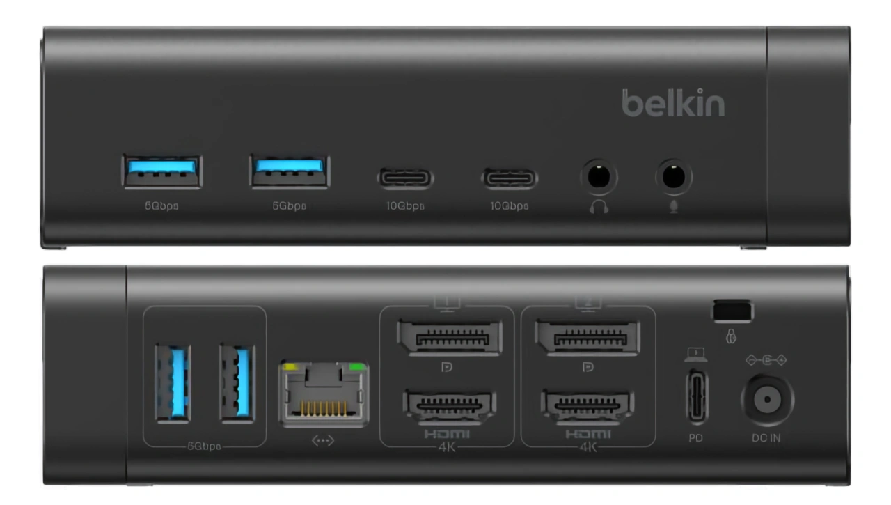 Connect ユニバーサル14ポートデュアルディスプレイUSB-Cドック