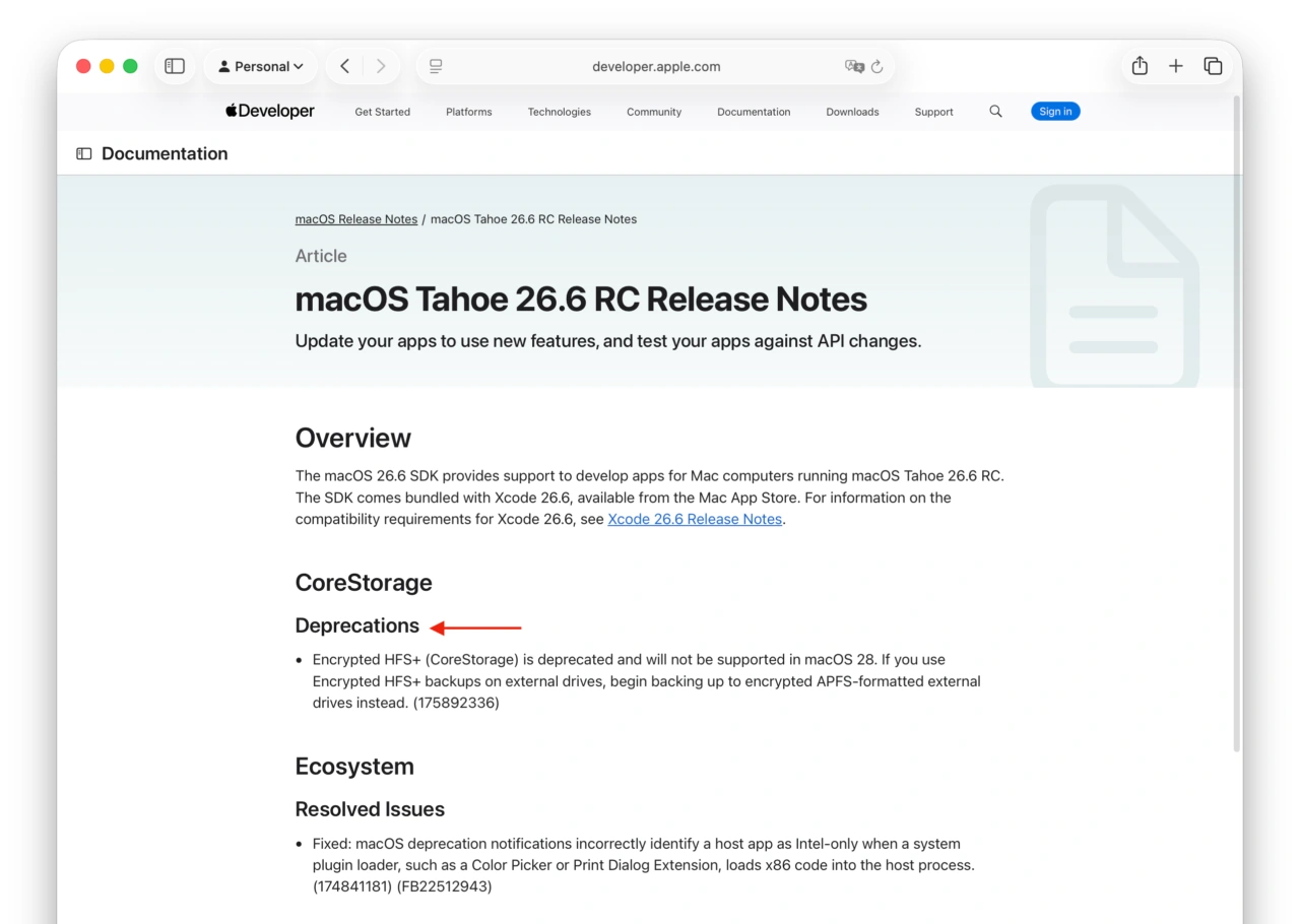 macOS 26.6 Tahoe RC