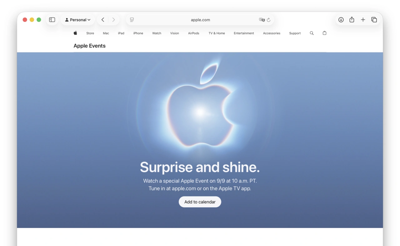 Surprise and shine.