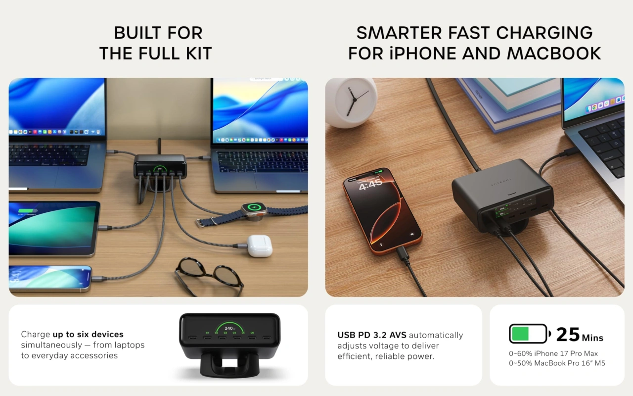 Satechi ChargeView™ 240W Desktop Charger