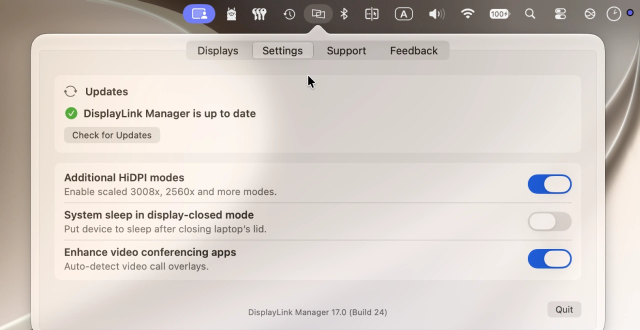 DisplayLink Manager macOS v17.0