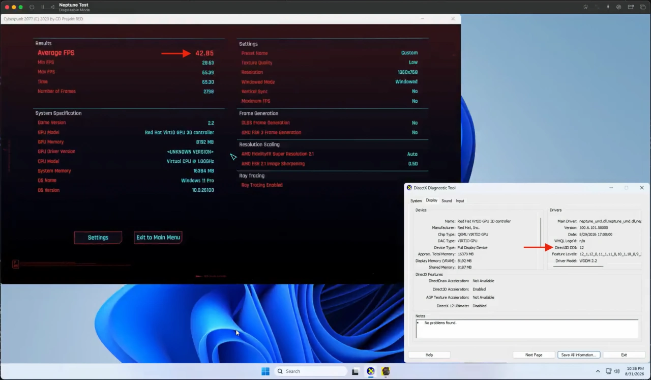 UTM for Mac v5.0.5 support DirectX 12