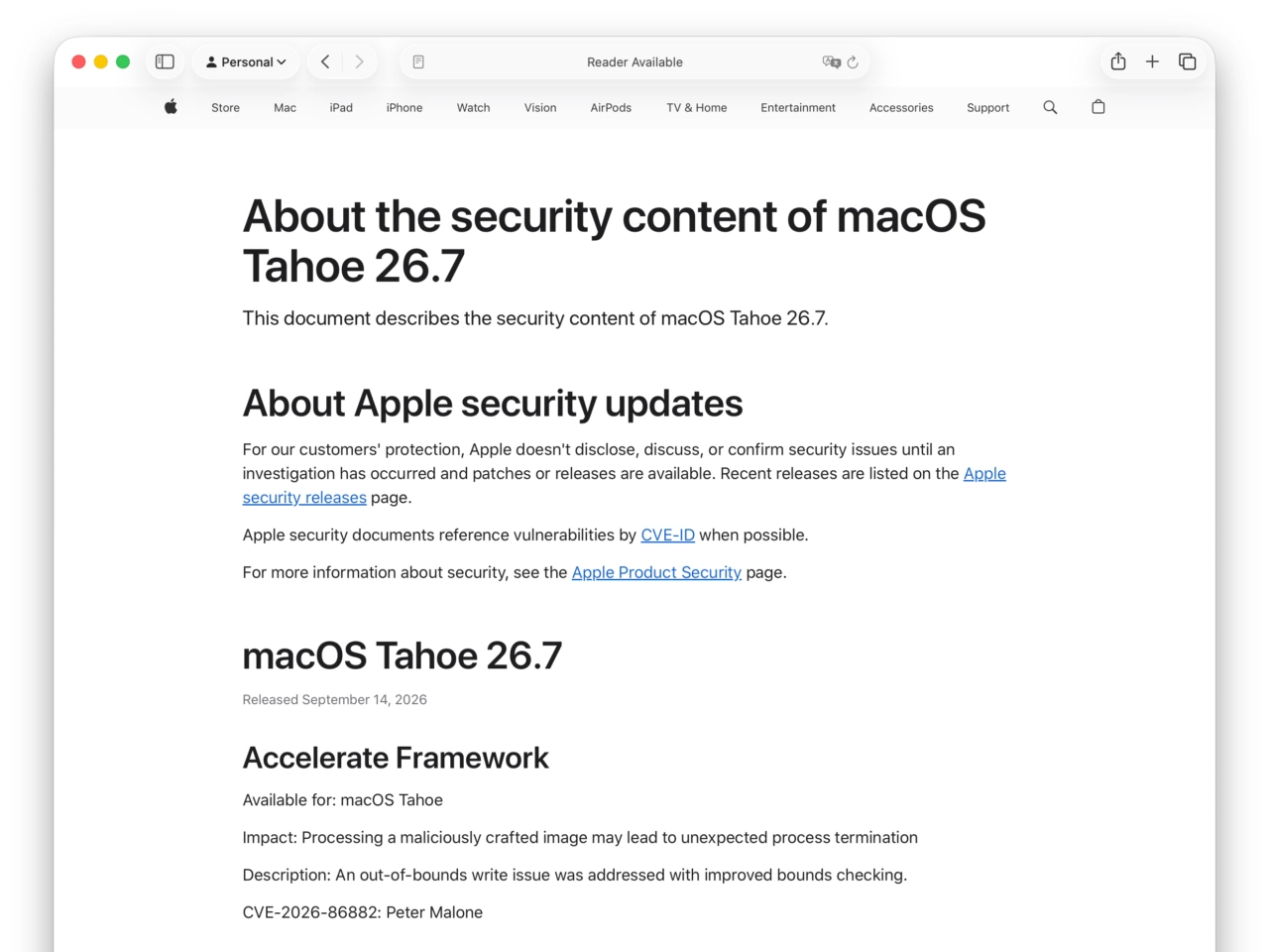 Apple security releases