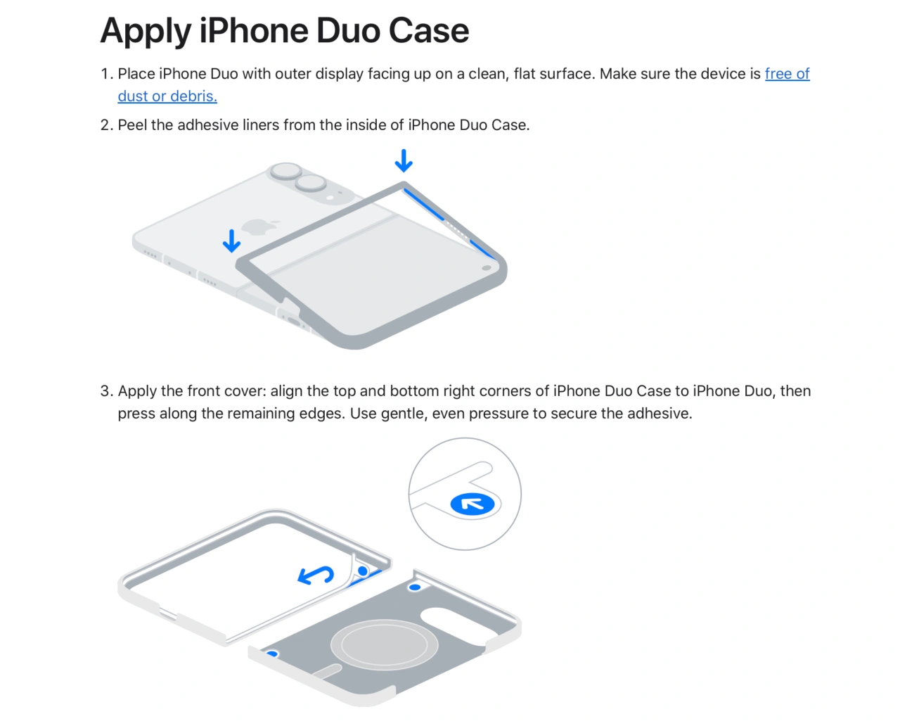 How to set up iPhone Duo Case