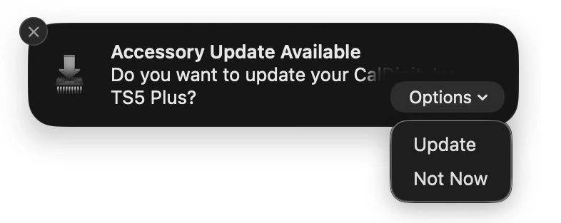 CalDigitのファームウェアアップデート