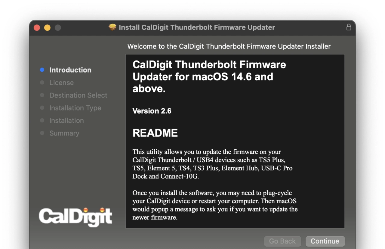 macOS Thunderbolt ファームウェアアップデーター