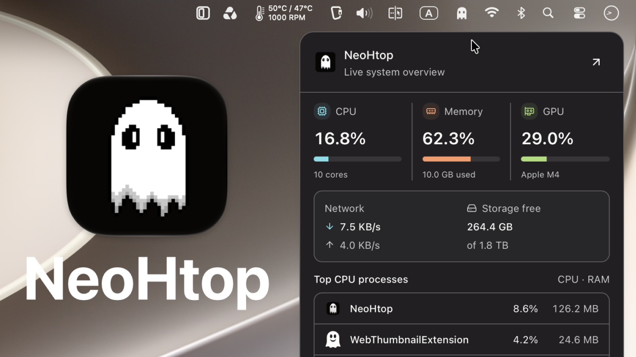 NeoHtop v1.3 update