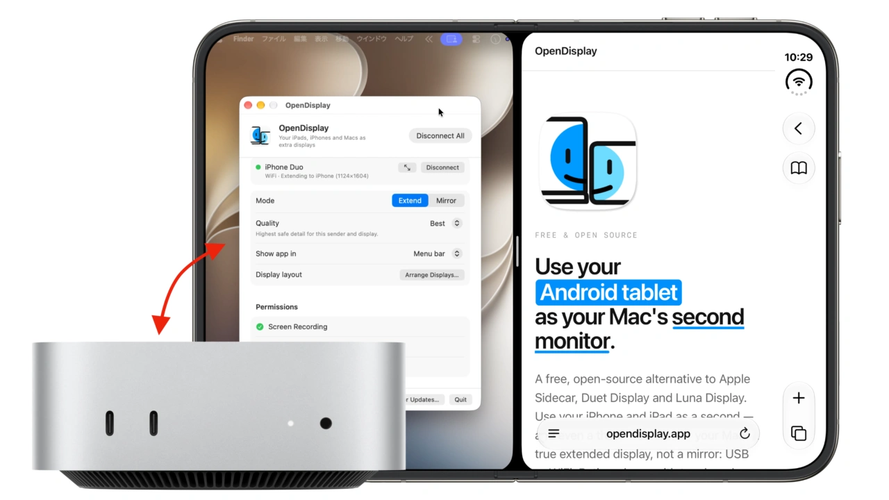 OpenDisplay for iPhone Duo
