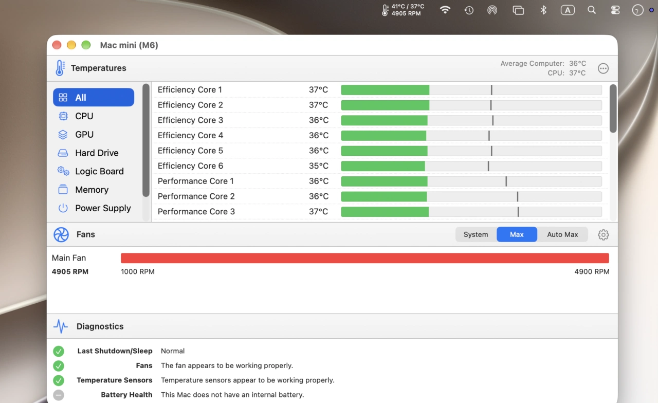 Mac mini (M6)でのTG Pro v2.104