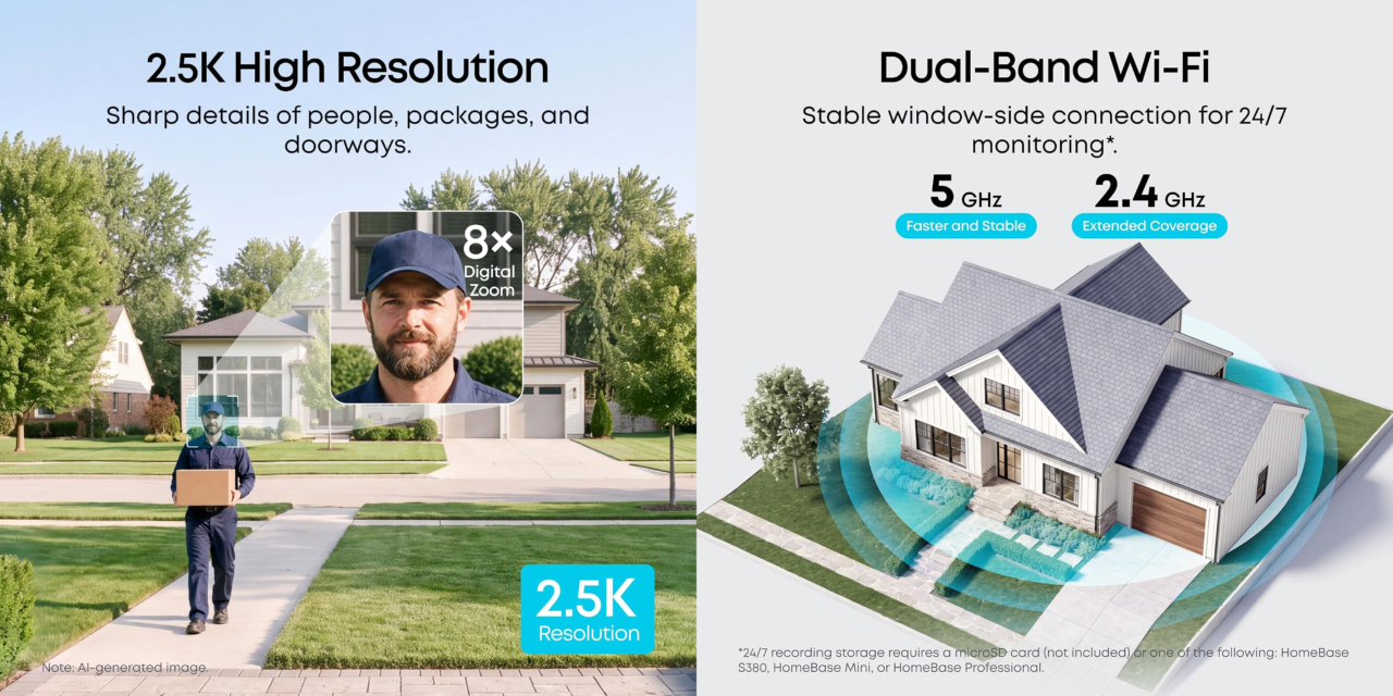 Eufy Security 2.5K Window Cam E10