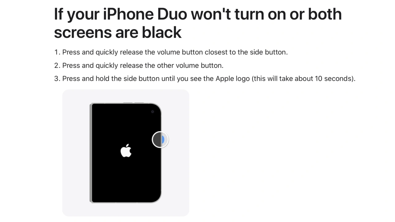 If your iPhone Duo won't turn on